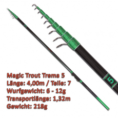 Quantum Teleforellenrute 4.20m Magic Trout Trema 5 mit 6-12g WG, Abverkauf