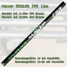 MAVER OCULUS 799 XS 16.0M POLE PACKAGE mit 3+1Kits, 810 Gramm bei 13m