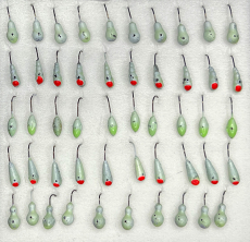 Mormyschka Fluo-Set zum Eisangeln 50 Stück, Made in Ukraine!