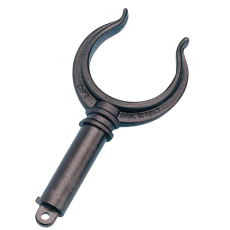 Sockel für Ruderdolle schwarz aus Polyamide, 15mm Aufnahme, Seitenmontage