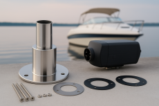 Edelstahl Standheizung Auspuffrohr 24mm für Schiffsauspuff einer Dieselheizung